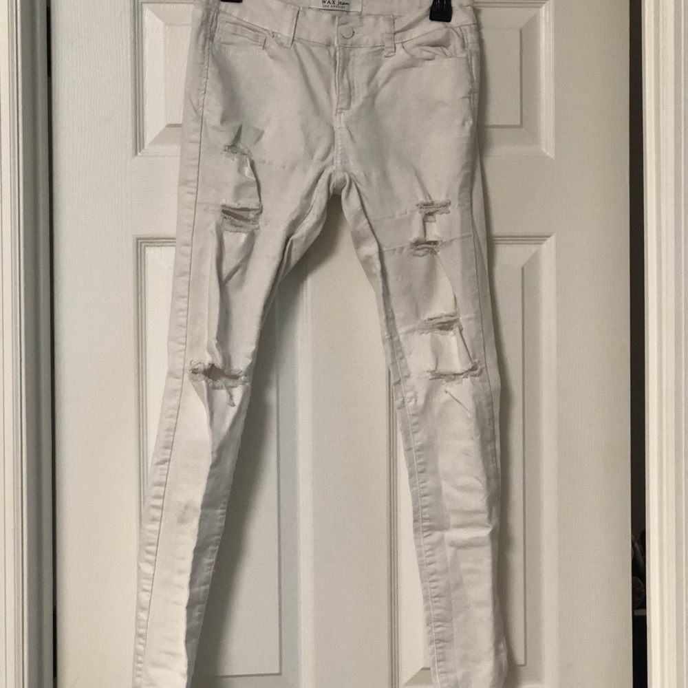 WAX Jeans White Ripped Jeans
